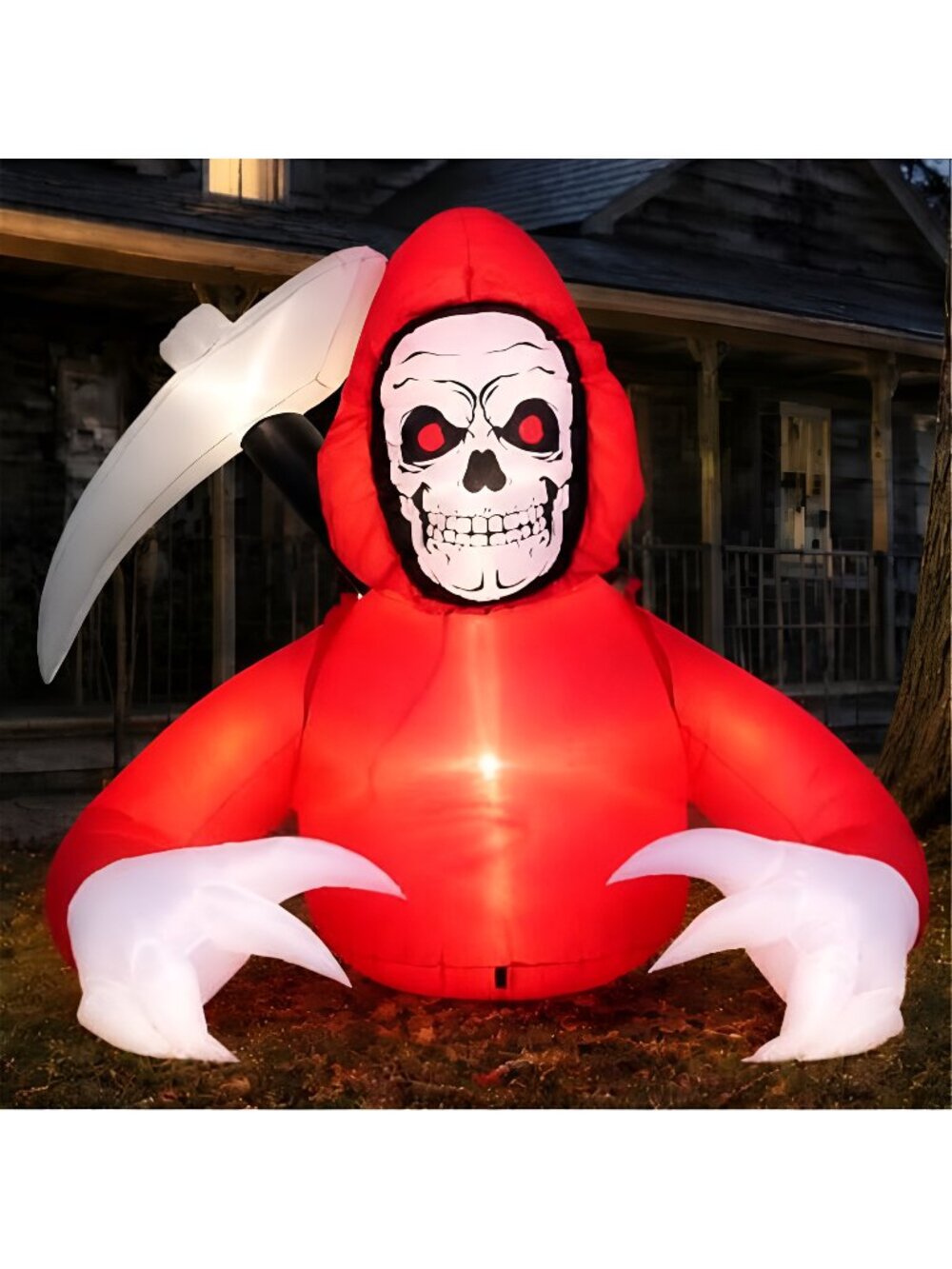 Halloween 6FT Red Grim Reaper Inflatable Outdoor Decorations